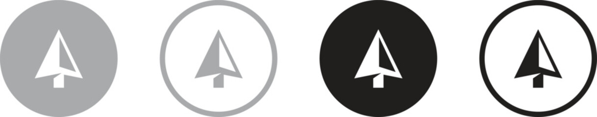 Arrow icon set. Arrow. Cursor. Collection different arrow signs. Black arrows icons.
