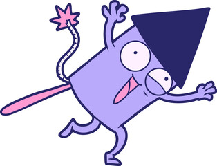 cartoon firework rocket