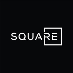 square logo design, business consulting graphic vector icon