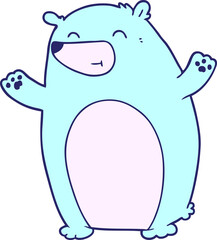 happy polar bear cartoon