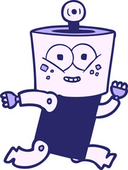 happy cartoon robot