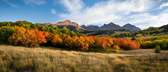 Autumn Foliage and Mountainscape