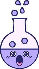 cute cartoon of a test tube