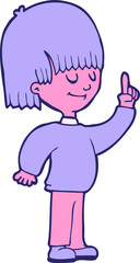 cartoon person with idea