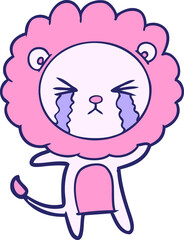 cartoon crying lion