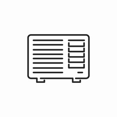 ac window icon sign vector