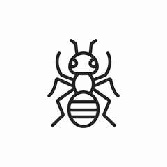 ant insect icon sign vector