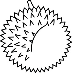 stylized durian outline spiky shape.