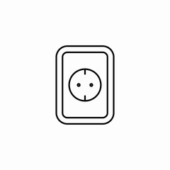 electrical socket icon sign vector