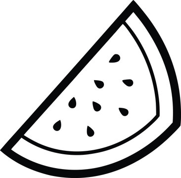 recommend clip art: Watermelon Slice Line Art Illustration.
