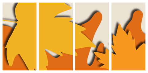 background 3d maple autumn for banner, poster and brochure design