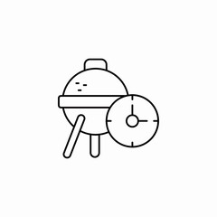 grill timer icon sign vector