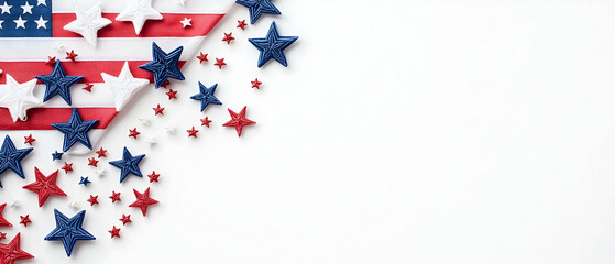 Obraz premium Patriotic Stars And Stripes Design