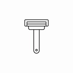 hair removing razor icon sign vector
