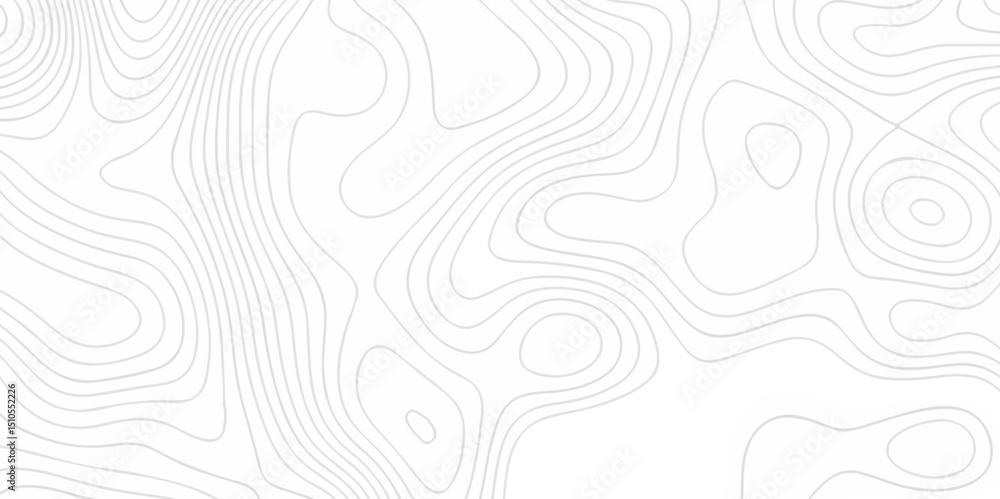 Poster contour abstract map relief land outline. topographic map patterns. white wave paper curved reliefs 