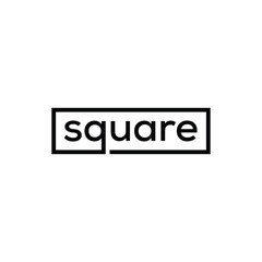 square logo design, rectangle business consulting graphic vector icon