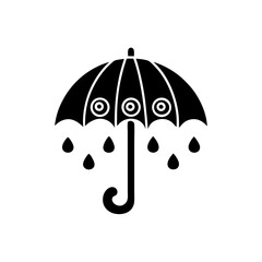 creative details Outline rainy umbrella weather icon vector illustration