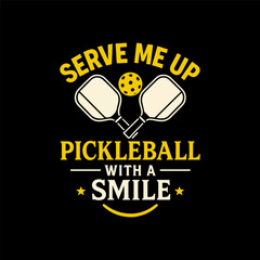 Pickleball Serve Me Up Design Illustration Modern Clean Vector 