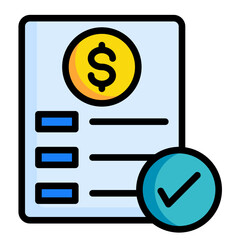 Invoice Verification  Icon Element For Design	
