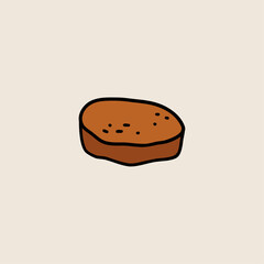 Toasted Bread Slice Illustration