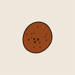 Round Cookie Illustration
