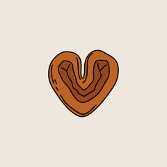 Palmier Cookie Illustration