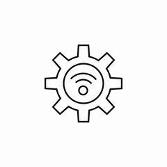 wifi settings icon sign vector