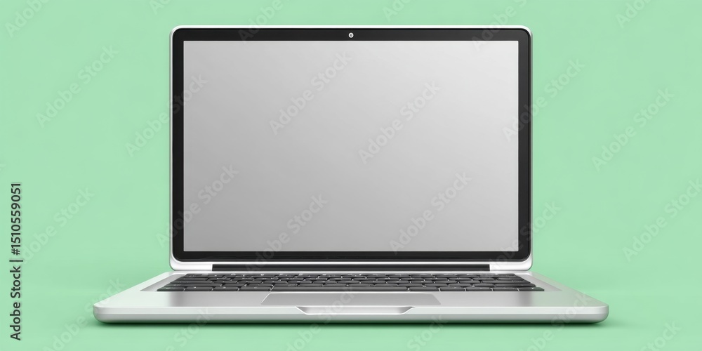 Aufkleber a minimalist icon of a laptop with subtle shadows and clean lines