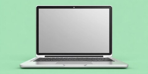 a minimalist icon of a laptop with subtle shadows and clean lines