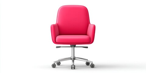 Obraz premium a minimalist illustration of a single modern office chair on a white background