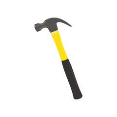 Colorful Cartoon Claw Hammer Isolated