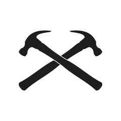 Vector Simple Isolated Crossed Hammers Icon