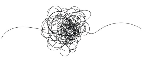 Chaos. Abstract tangled texture line