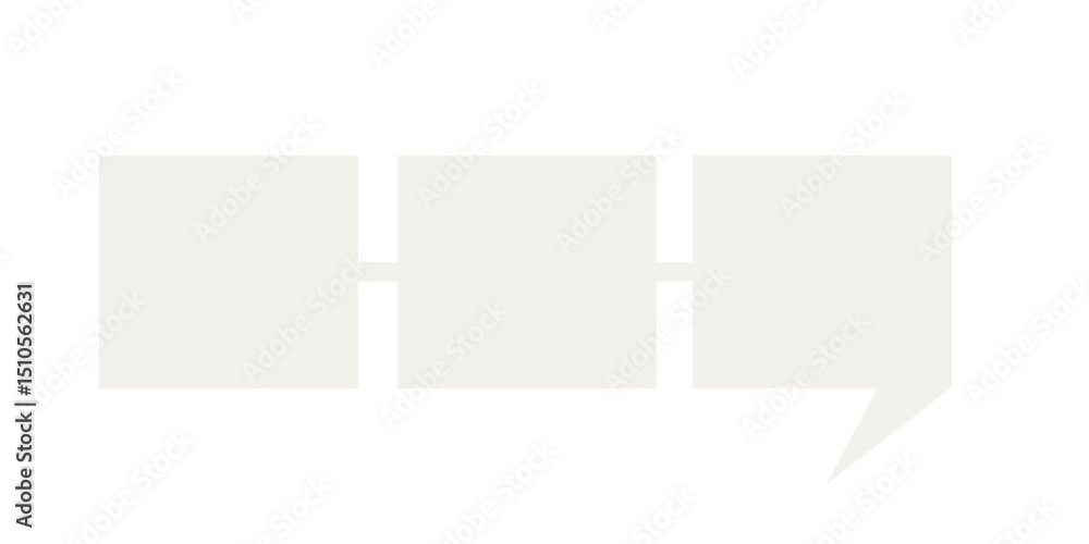 Poster speech bubble graphic icon. simple infographic text box silhouette frame border. empty dialogue blan