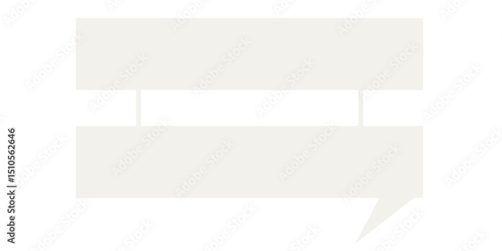 Poster speech bubble graphic icon. simple infographic text box silhouette frame border. empty dialogue blan