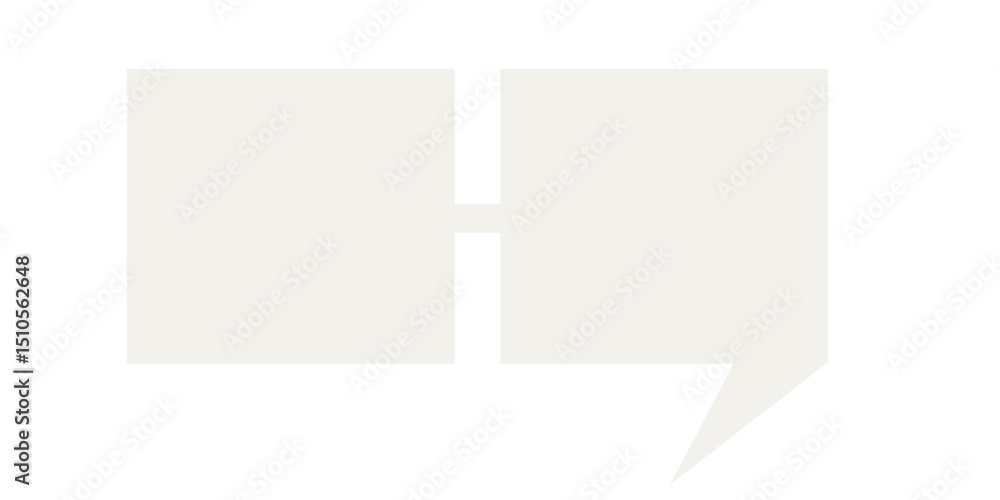 Poster speech bubble graphic icon. simple infographic text box silhouette frame border. empty dialogue blan
