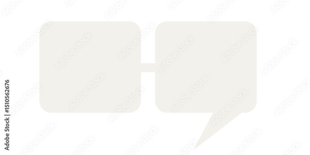 Poster speech bubble graphic icon. simple infographic text box silhouette frame border. empty dialogue blan