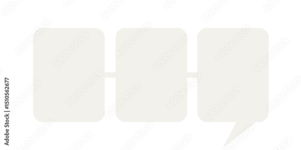Poster speech bubble graphic icon. simple infographic text box silhouette frame border. empty dialogue blan