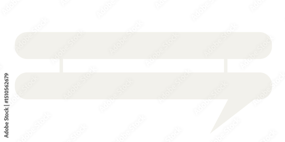 Poster speech bubble graphic icon. simple infographic text box silhouette frame border. empty dialogue blan