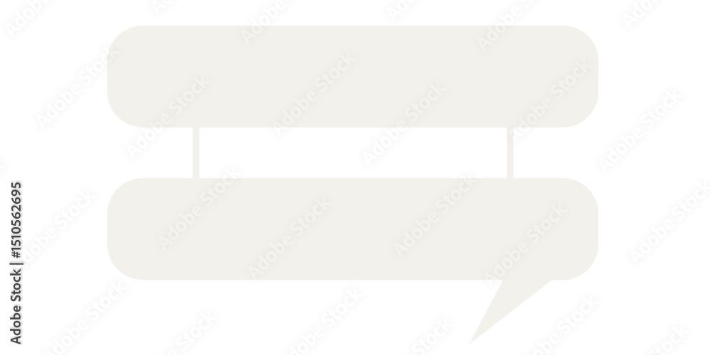 Poster speech bubble graphic icon. simple infographic text box silhouette frame border. empty dialogue blan