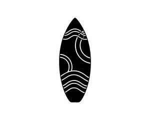 creative details Outline silhouette surfboard beach water icon vector illustration