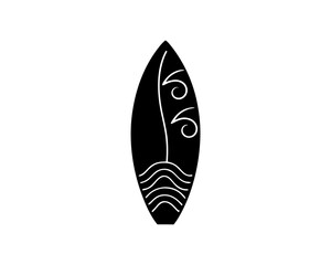 creative details Outline silhouette surfboard beach water icon vector illustration
