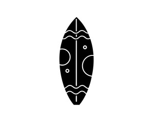 creative details Outline silhouette surfboard beach water icon vector illustration