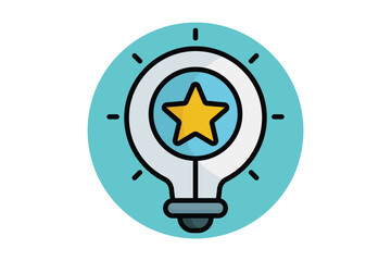 Inspiration icon. colored outline icon style. icon related to brand. business elements vector illustration