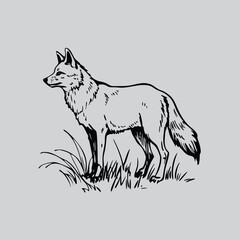 Wildlife Art Fox in Natural Habitat