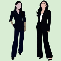 silhouette of business woman