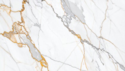 Luxurious White Marble Texture with Intricate Gold and Gray Veining Detail (1)