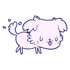 cute cartoon dog wagging tail