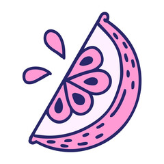 tattoo in traditional style of a slice of lemon