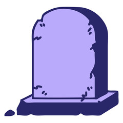 tattoo in traditional style of a grave stone